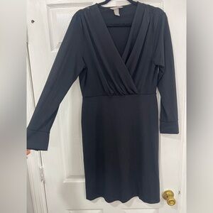 H&M long-sleeve V-neck wrap dress
